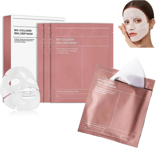 Mascarilla Bio-Colágeno Real Deep Mask (4 Unidades)